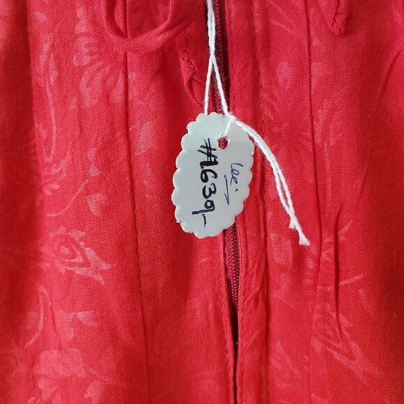 Varsha India Mart Girls Dress Size 26cm 5 / 6 Red Embroidered Lined - Picture 6 of 12